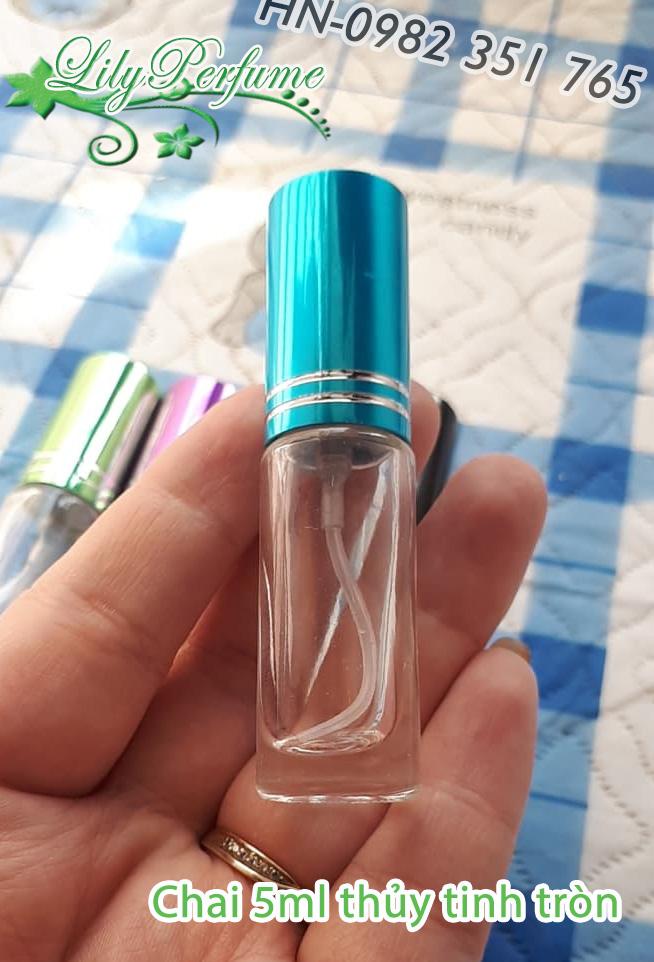 Lọ chiết nước hoa 5ml thủy tinh tròn siêu dày (Ống chiết nước hoa/ Chai chiết nước hoa/ Vỏ chiết nước hoa)