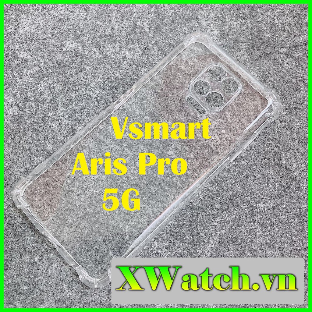 Ốp lưng silicon chống va đập vsmart aris - aris pro 5g trong suốt cao cấp
