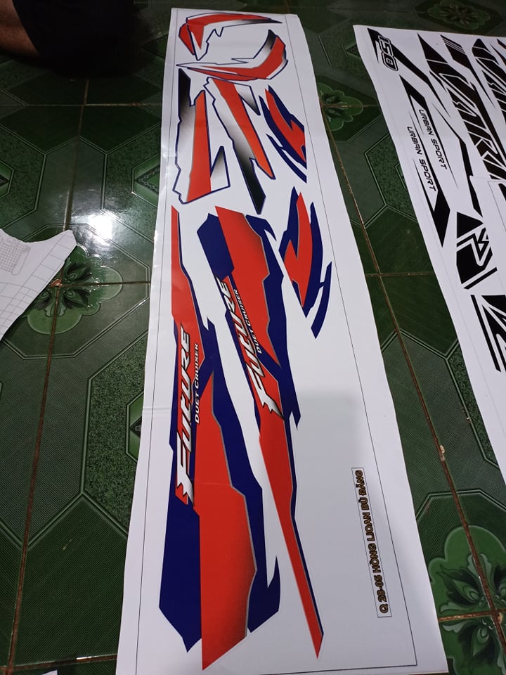 Tem rời future xanh đỏ trắng