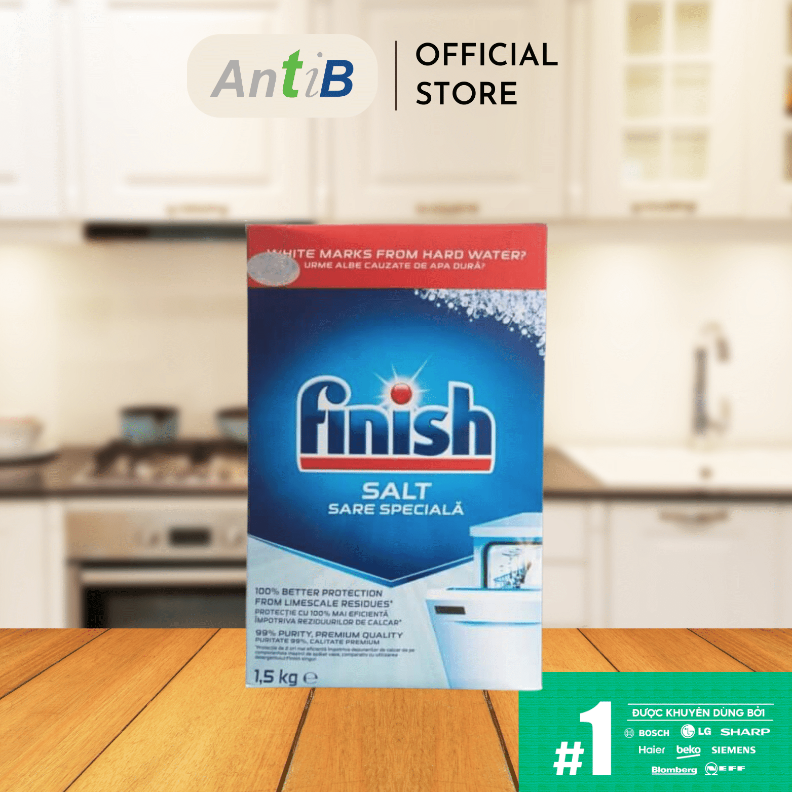 Muối Rửa Chén Bát Finish Salt - 1.5KG