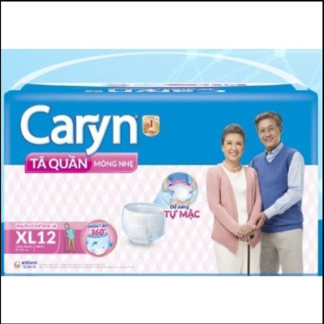 Tã quần Caryn XL12 miếng siêu mỏng