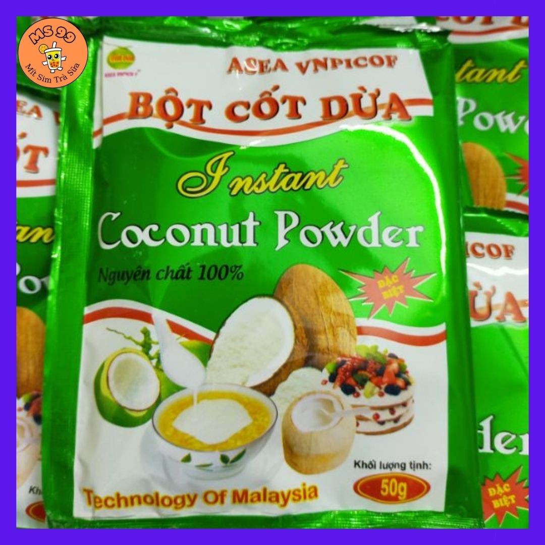 Bột cốt dừa 10 gói nhỏ/bột cốt dừa nguyên chất