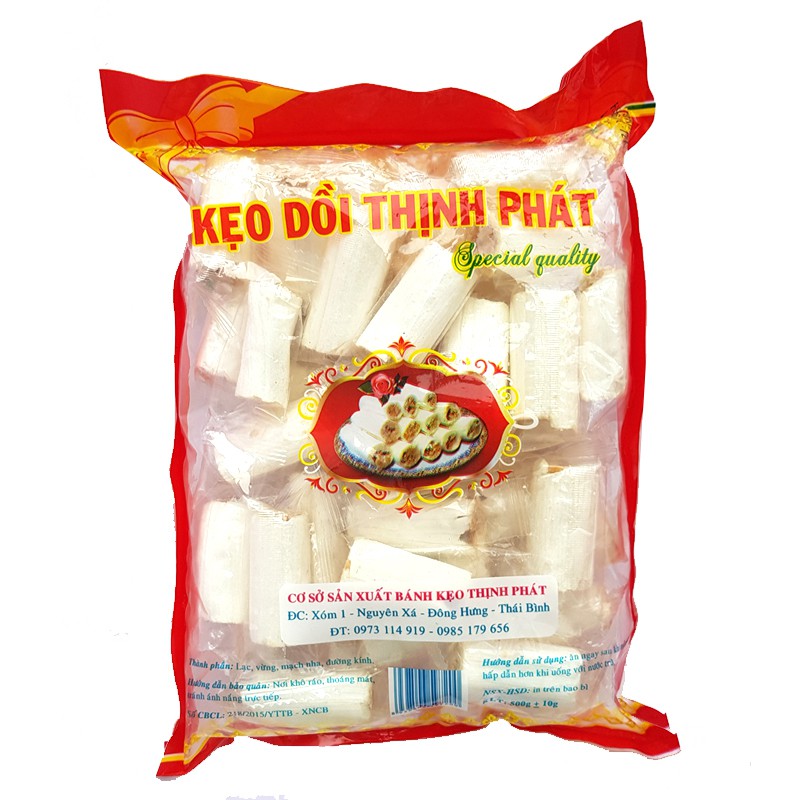 Kẹo dồi lạc đặc sản Nam Định gói 500gr