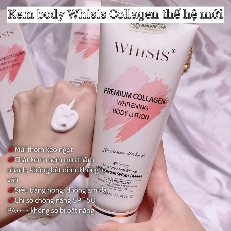 KEM DƯỠNG BODY WHISIS TRẮNG DA SPF 50+