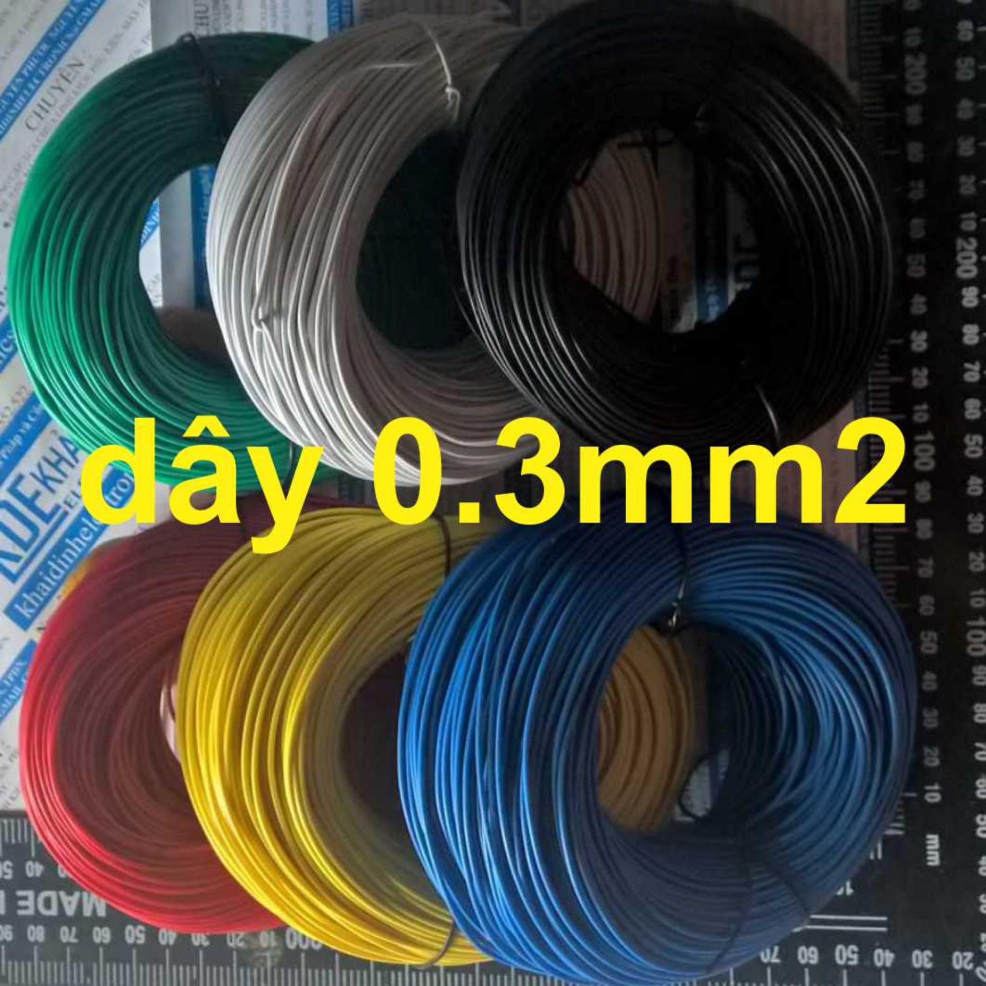 dây điện đơn RV (SỢI ĐỒNG NHỎ) mềm 0.3mm 0,3mm (nguyên cuộn 100 mét) kde1667