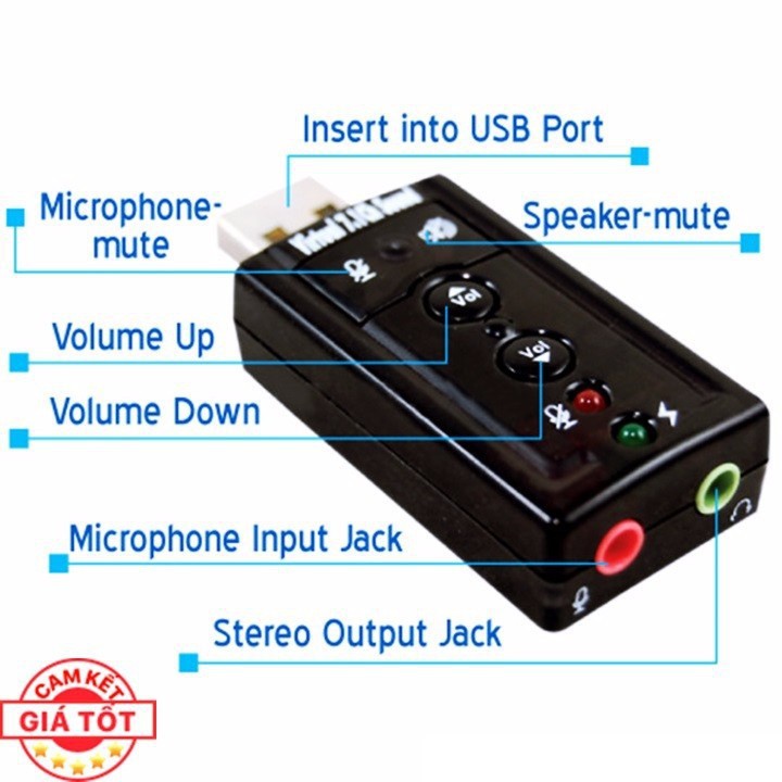 Usb ra sound 3d 7.1 âm thanh chuẩn