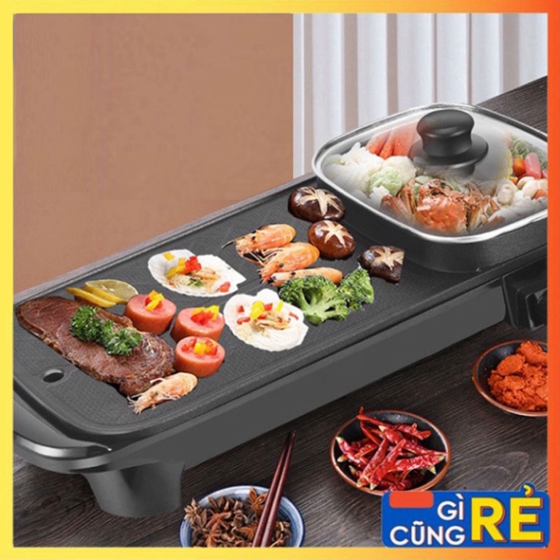 Nồi lẩu nướng 2 in 1 đa năng