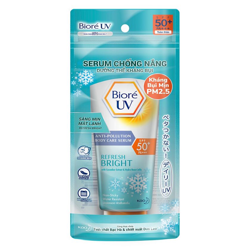 [HCM]SERUM CHỐNG NẮNG DƯỠNG THỂ KHÁNG BỤI MÁT LẠNH BIORE UV SPF 50+/PA+++ 150ML