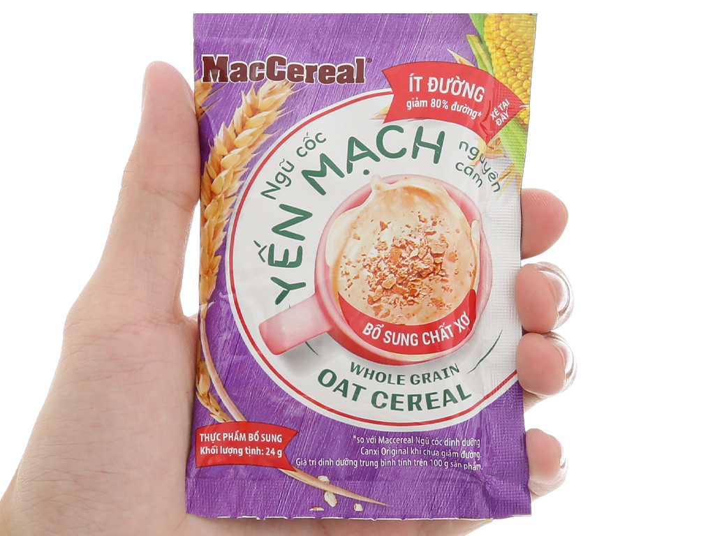 Ngũ cốc Yến mạch Maccereal (Bịch 20 gói x 24gr) - Hàng tách khuyến mãi có dính keo