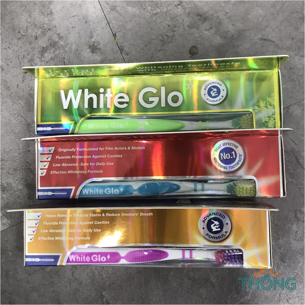 WHITE GLO 150g toothpaste set (red/purple/blue/yellow/white)