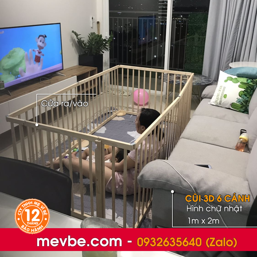 Cũi 3d 6 cánh xuất khẩu - Mẹ Vì Bé