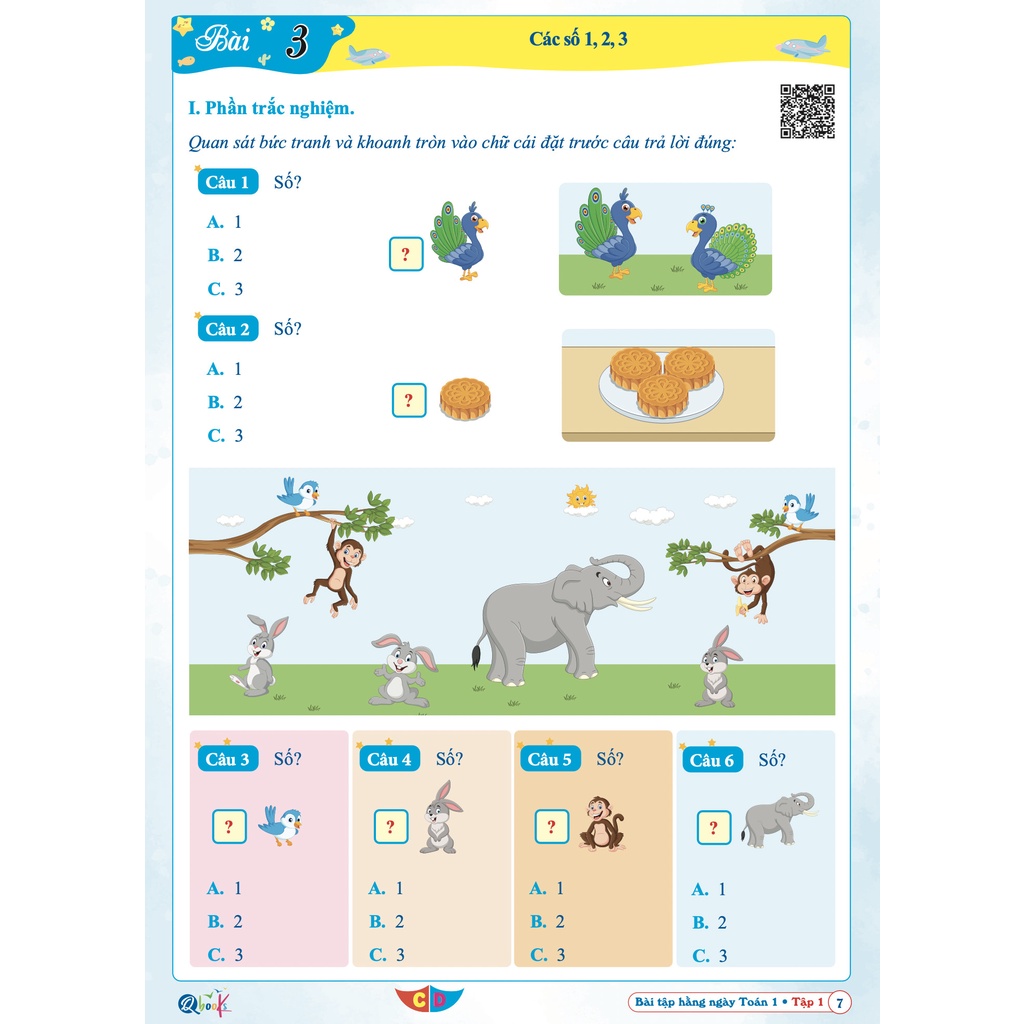 Sách - Bài Tập Hằng Ngày Toán Lớp 1 - học kì 1 - Cánh diều