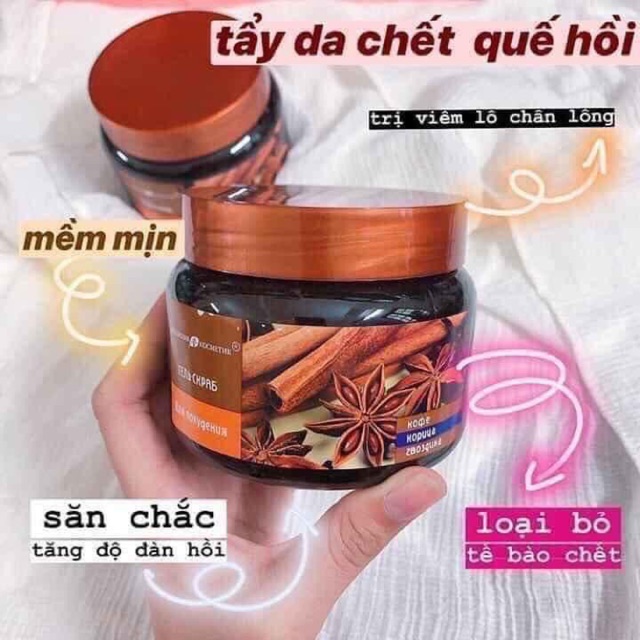 [Mẫu mới nhất 2020] Tẩy da chết body quế hồi Hàng NGA