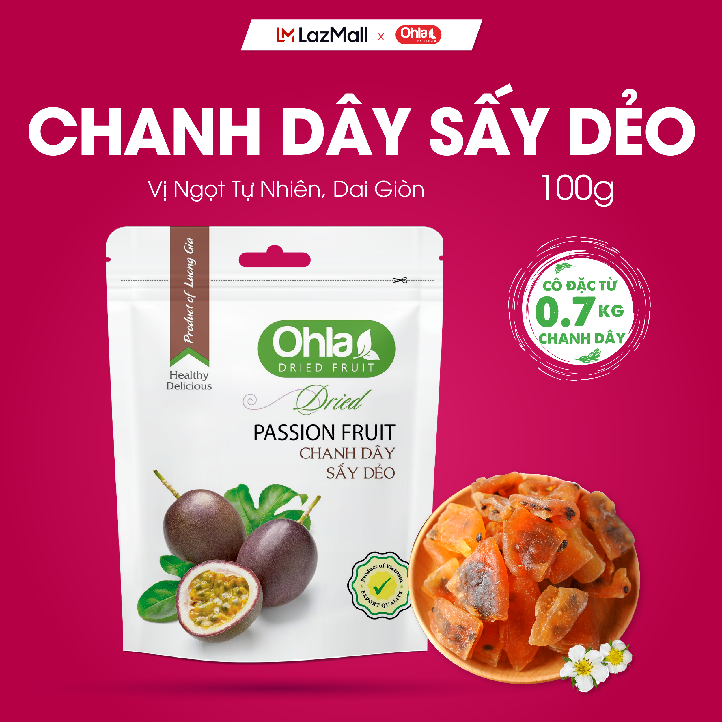 Chanh dây sấy dẻo Ohla - 100gr