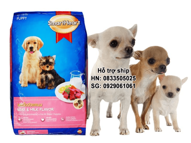 Hanpet - Smartheart Puppy 400g - thức ăn cao cấp dạng hạt cho chó dưới 1 năm tuổi ( 215b)