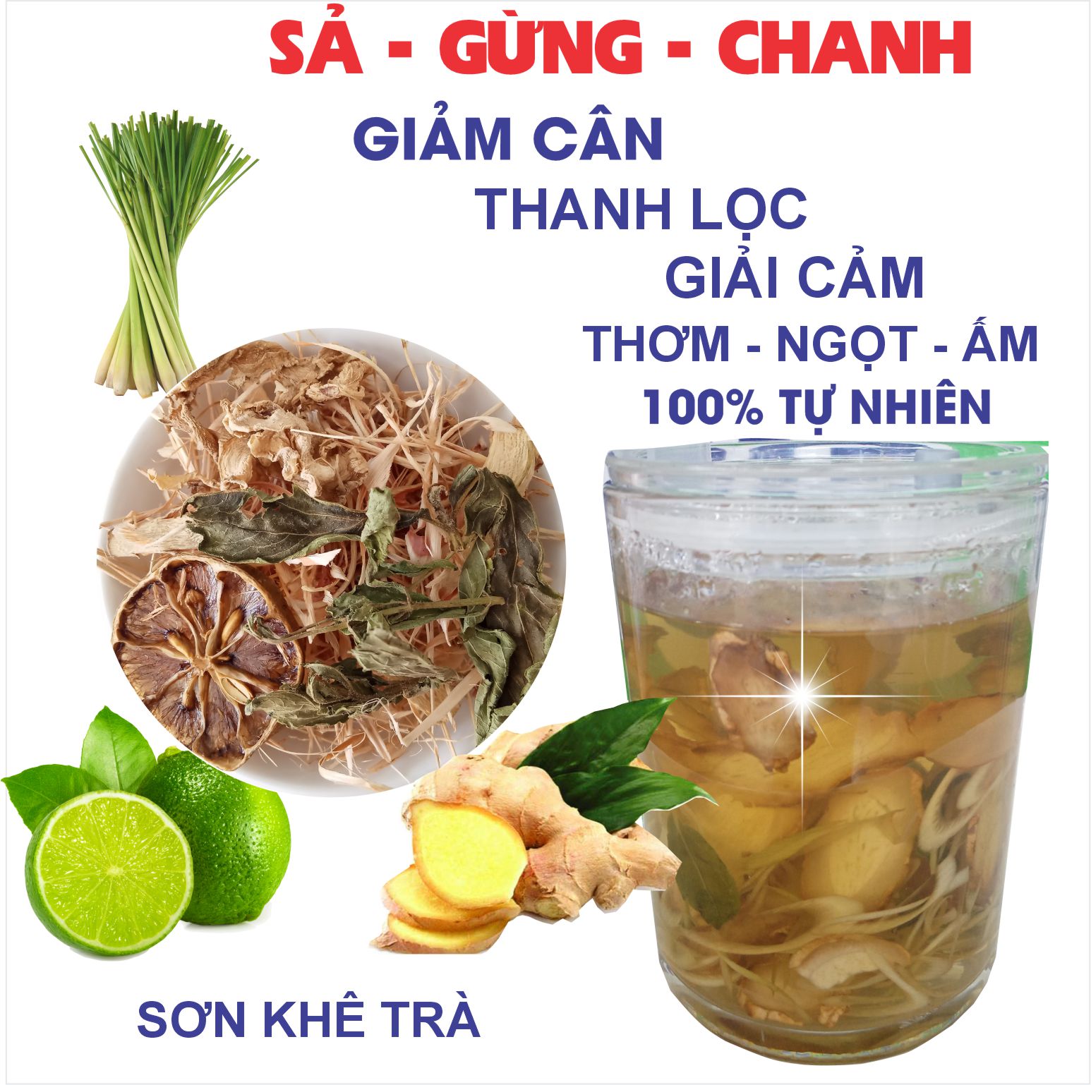 Sả Gừng Chanh giảm cân hiệu quả 10 gói