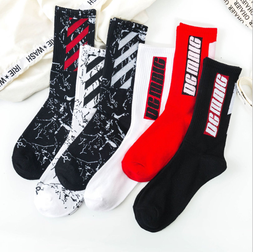 Set 6 Đôi Tất Cao Cổ phong cách OFF.WHTE như hình