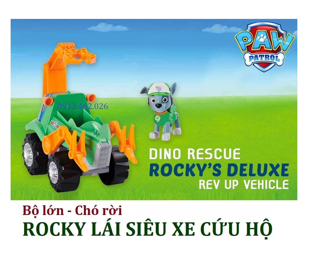 Big size - Paw Patrol ROCKY Dino Rescue Playset - New Without Box