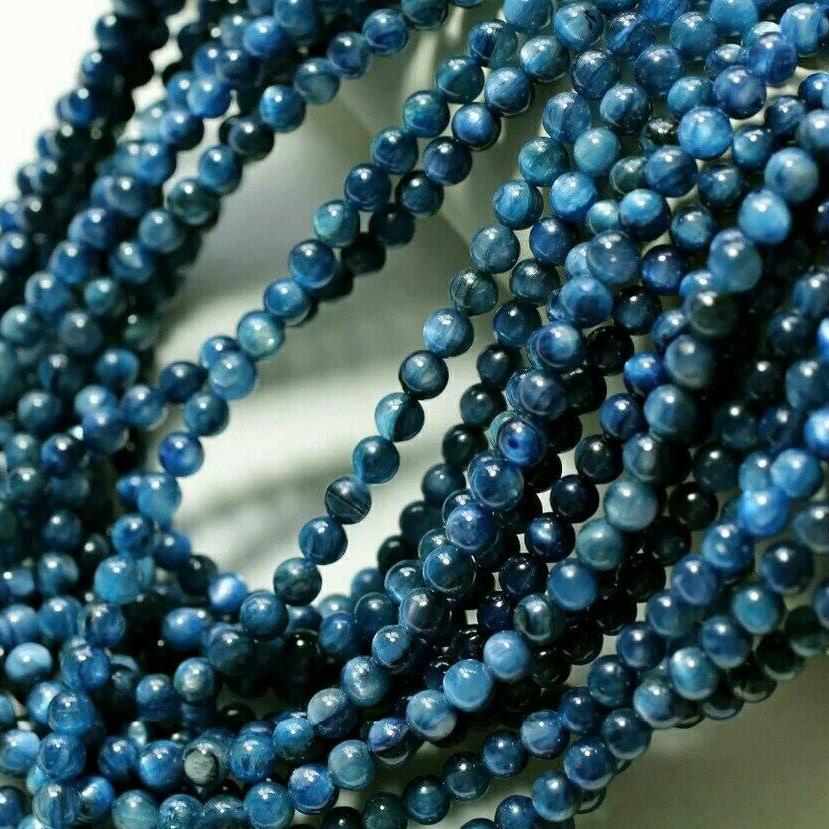 [HCM]Xưởng Sản xuất đá quý Tự Nhiên G.F.H -  Vòng tay đá Kyanite tự nhiên cao cấp màu xanh lam ánh ngọc trai