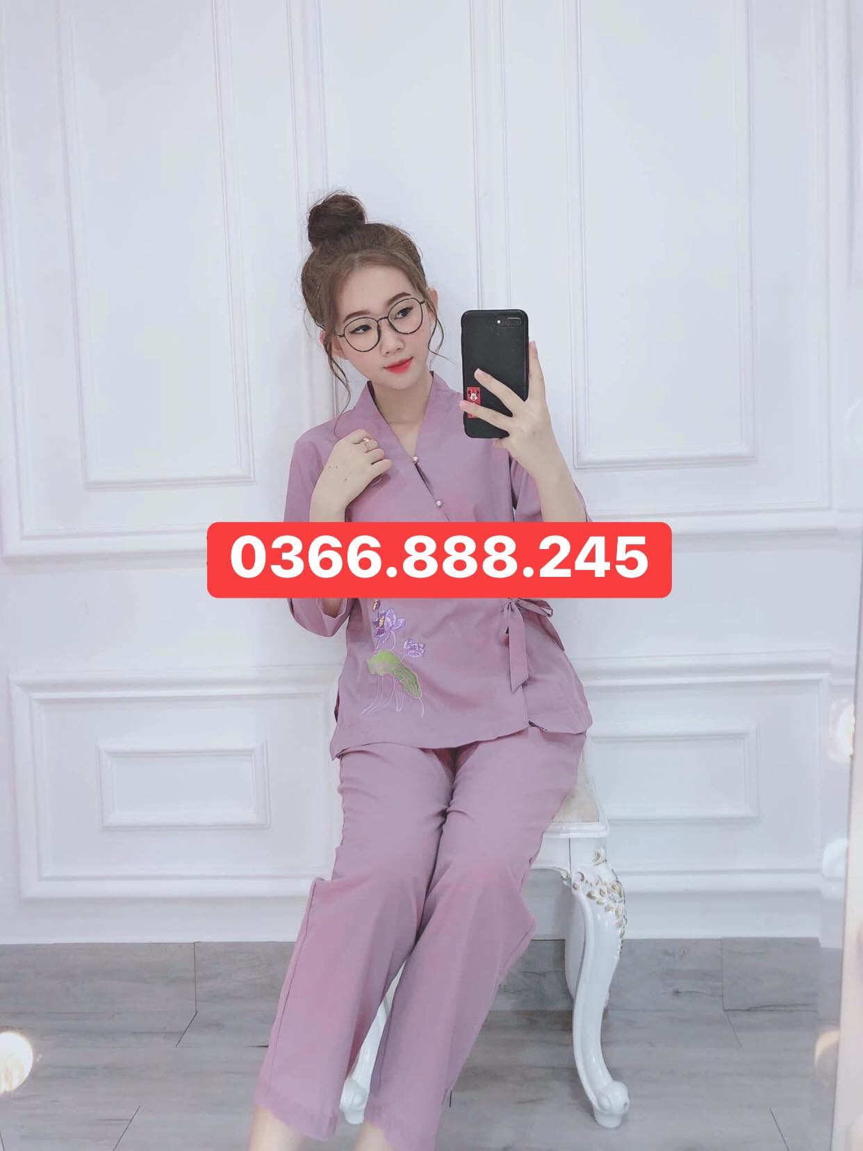 Mẫu kate cao cấp Pháp phục đi chùa K06