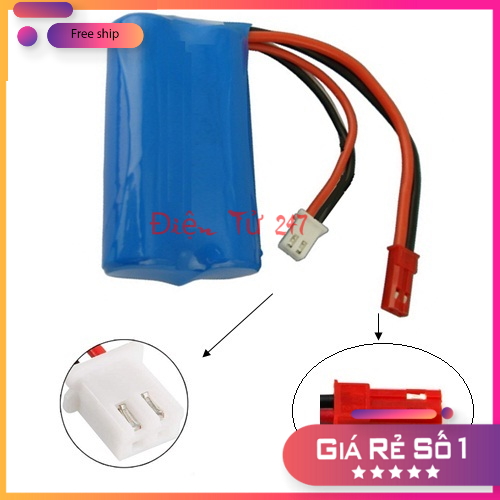 Pin Sạc Lithium 2S 18650 7.4V-8.4V 1500mah