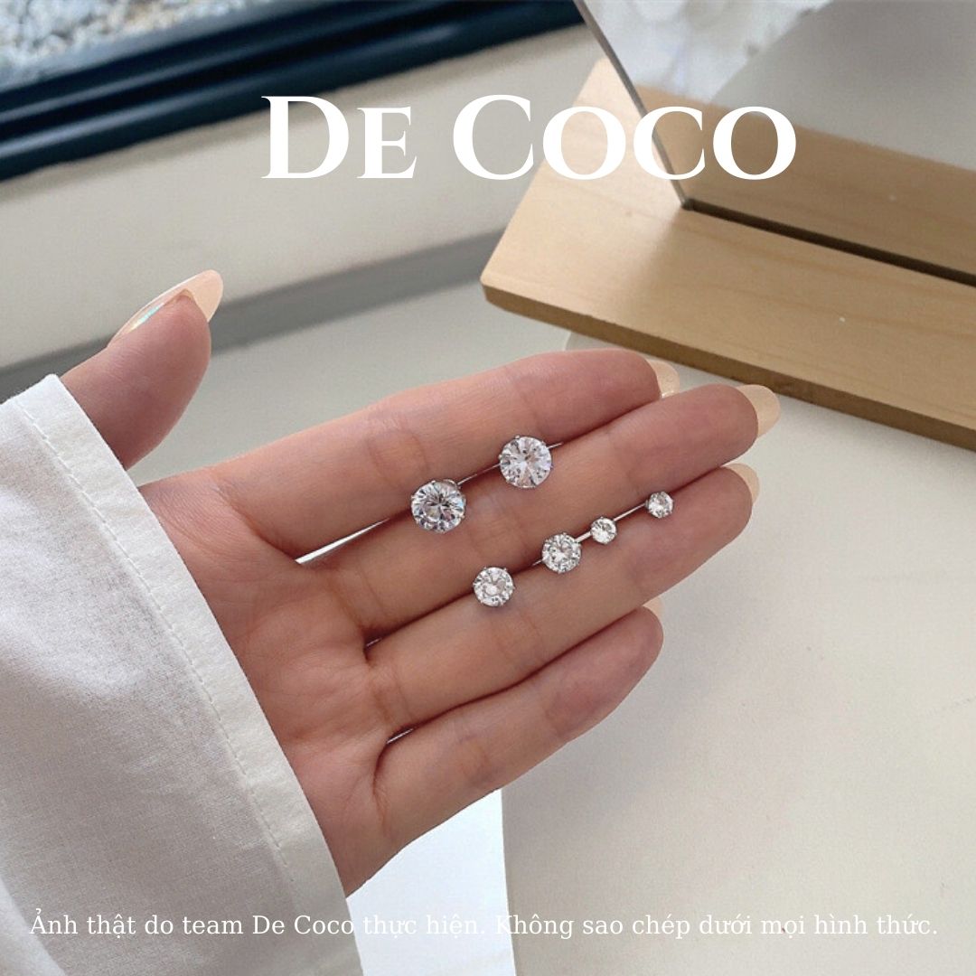 Khuyên tai bông tai Harley đính đá De Coco