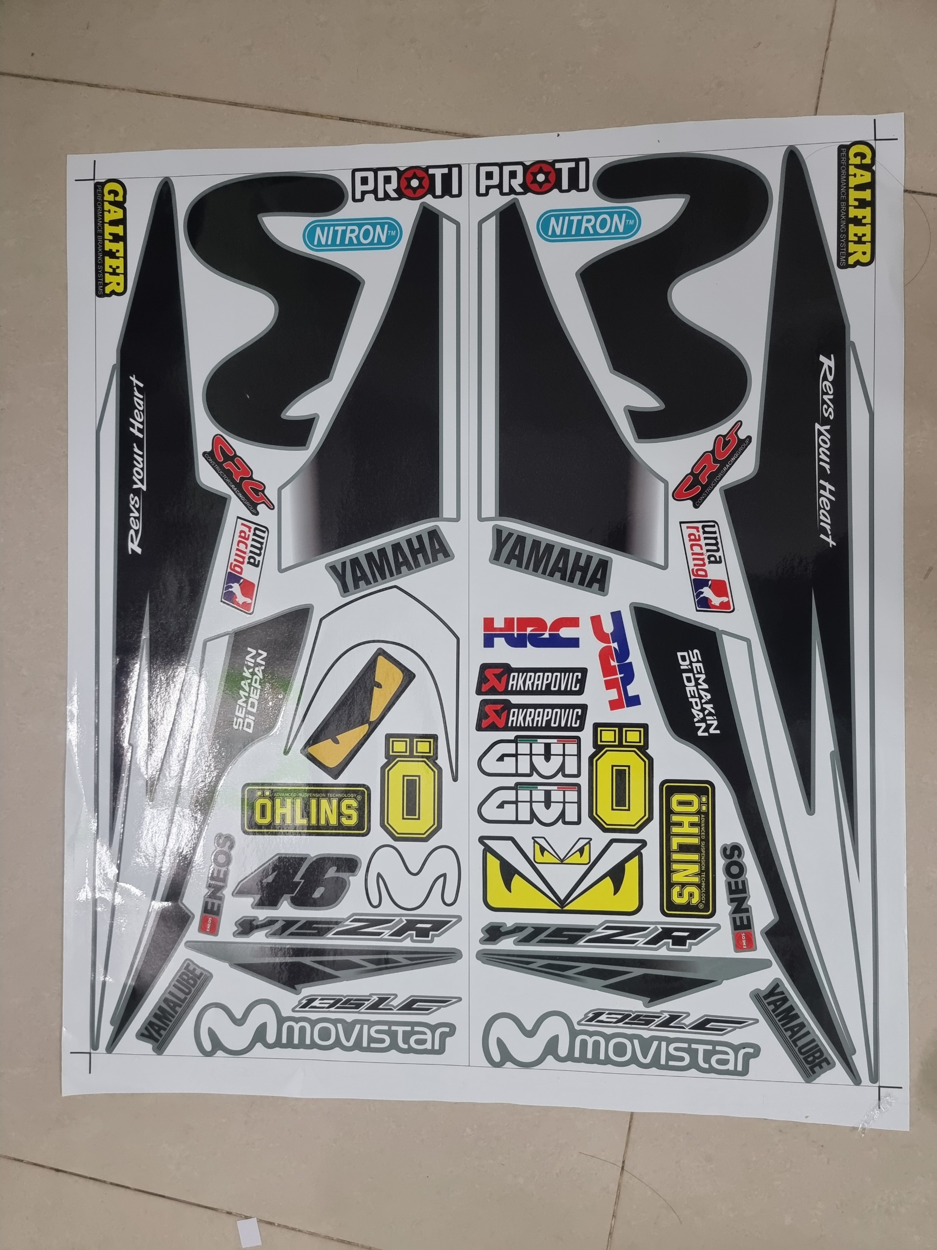 Tem exciter 135 movistar y15zr tặng logo