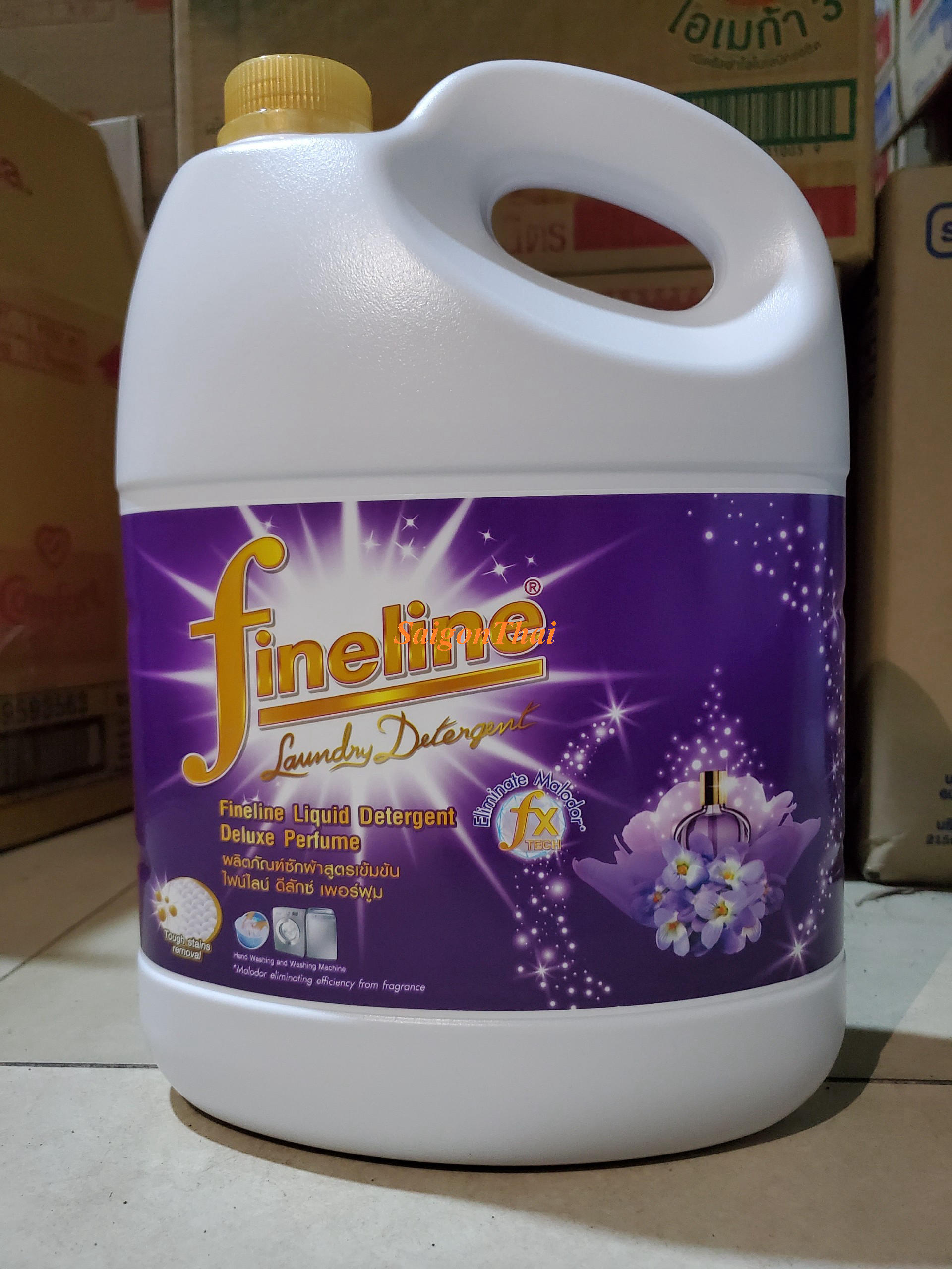 (SGT) Nước giặt xã FINELINE TÍM - Can 3000 ML Thái Lan