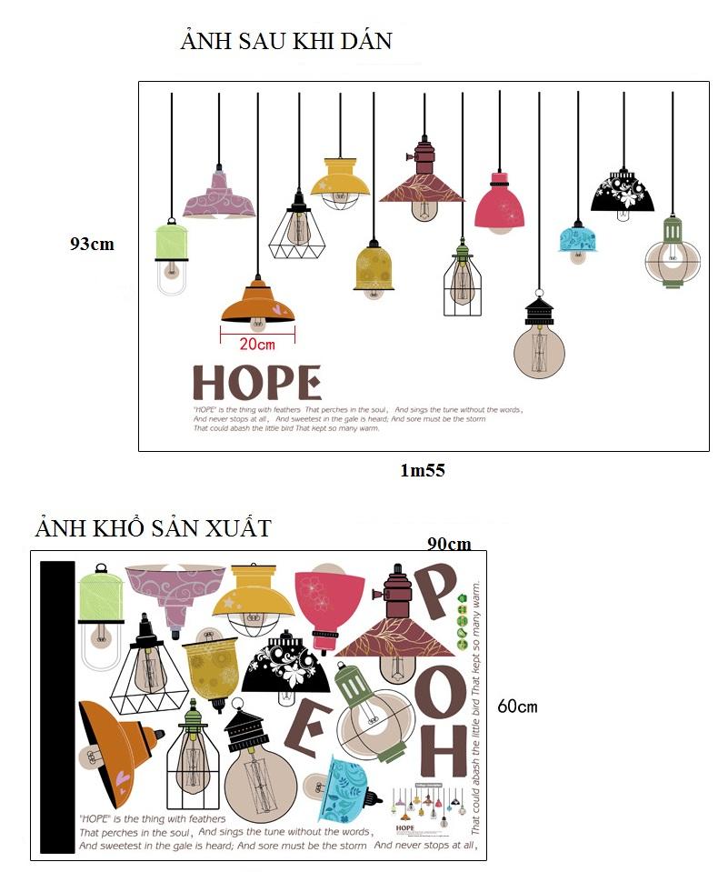 Decal dán tường Đèn nhiều màu- P28-Scenedecal-Framedecals