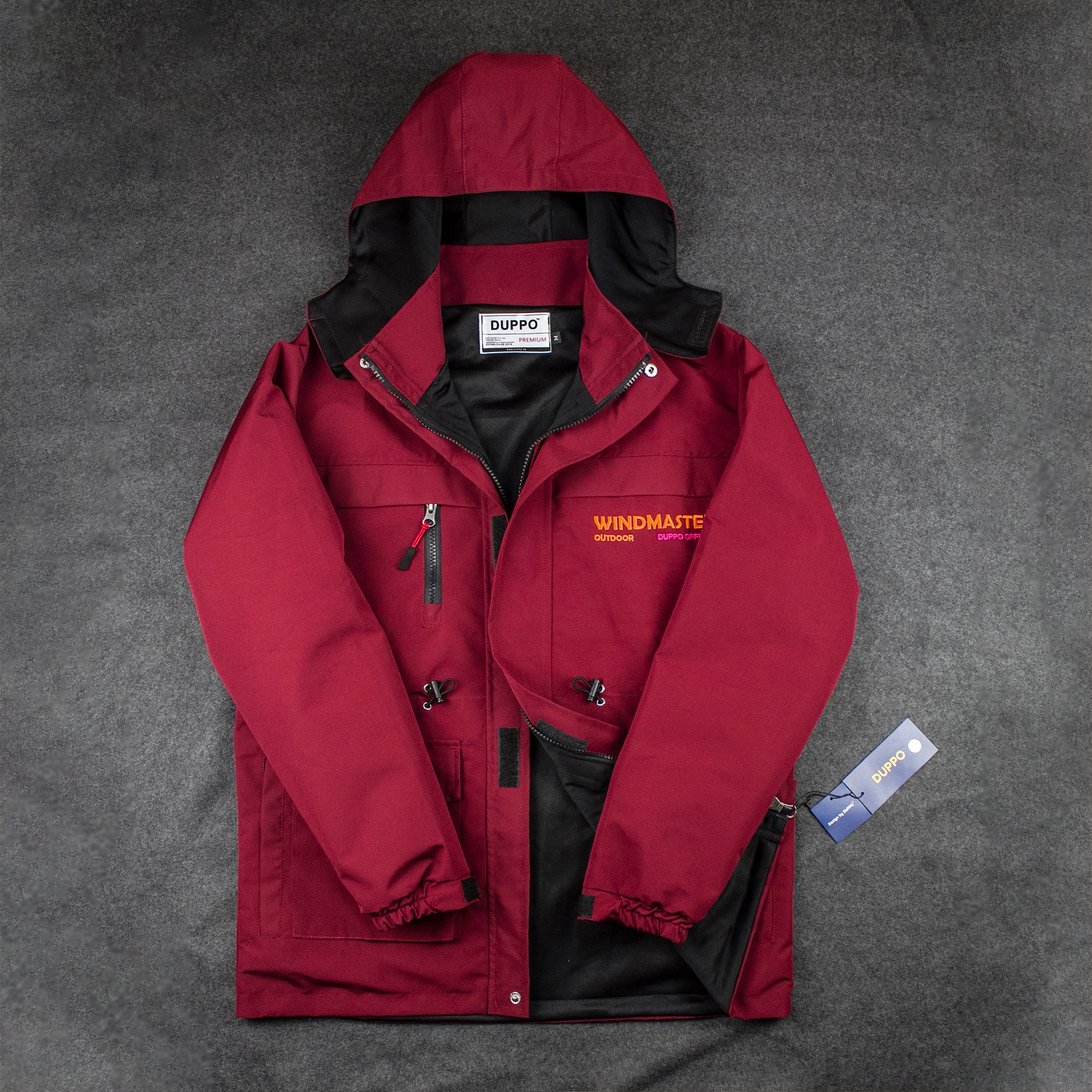 [HCM]Áo khoác dù WindMaster Jacket (Plus+) Logo thêu - Duppo