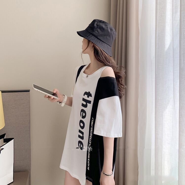 Áo thun nữ phối màu cá tính