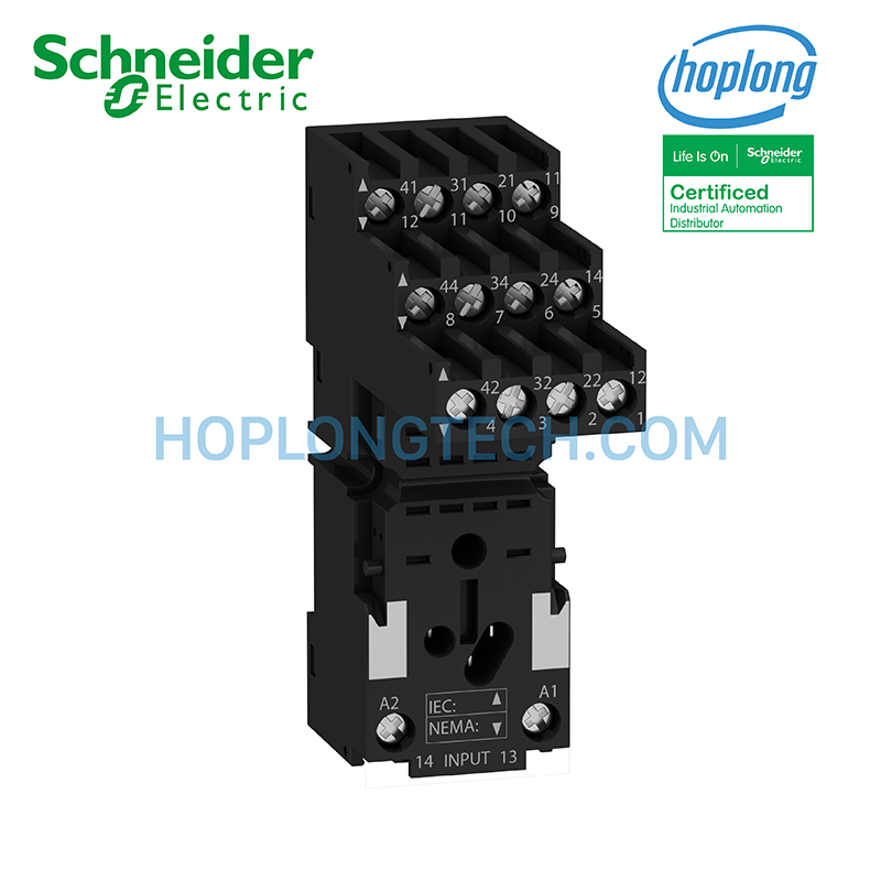 Đế relay RXZE2S114M Schneider - 4 Poles (14 chân) - DIN Rail