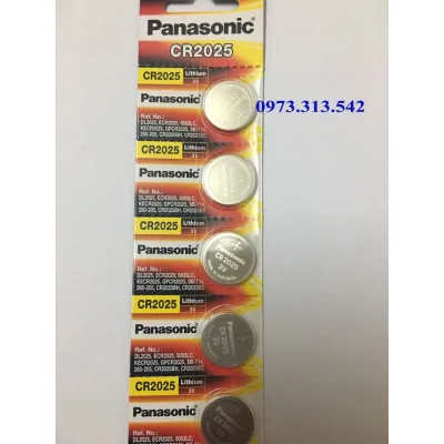 5 viên pin 3V Lithium CR2025 Panasonic chính hãng