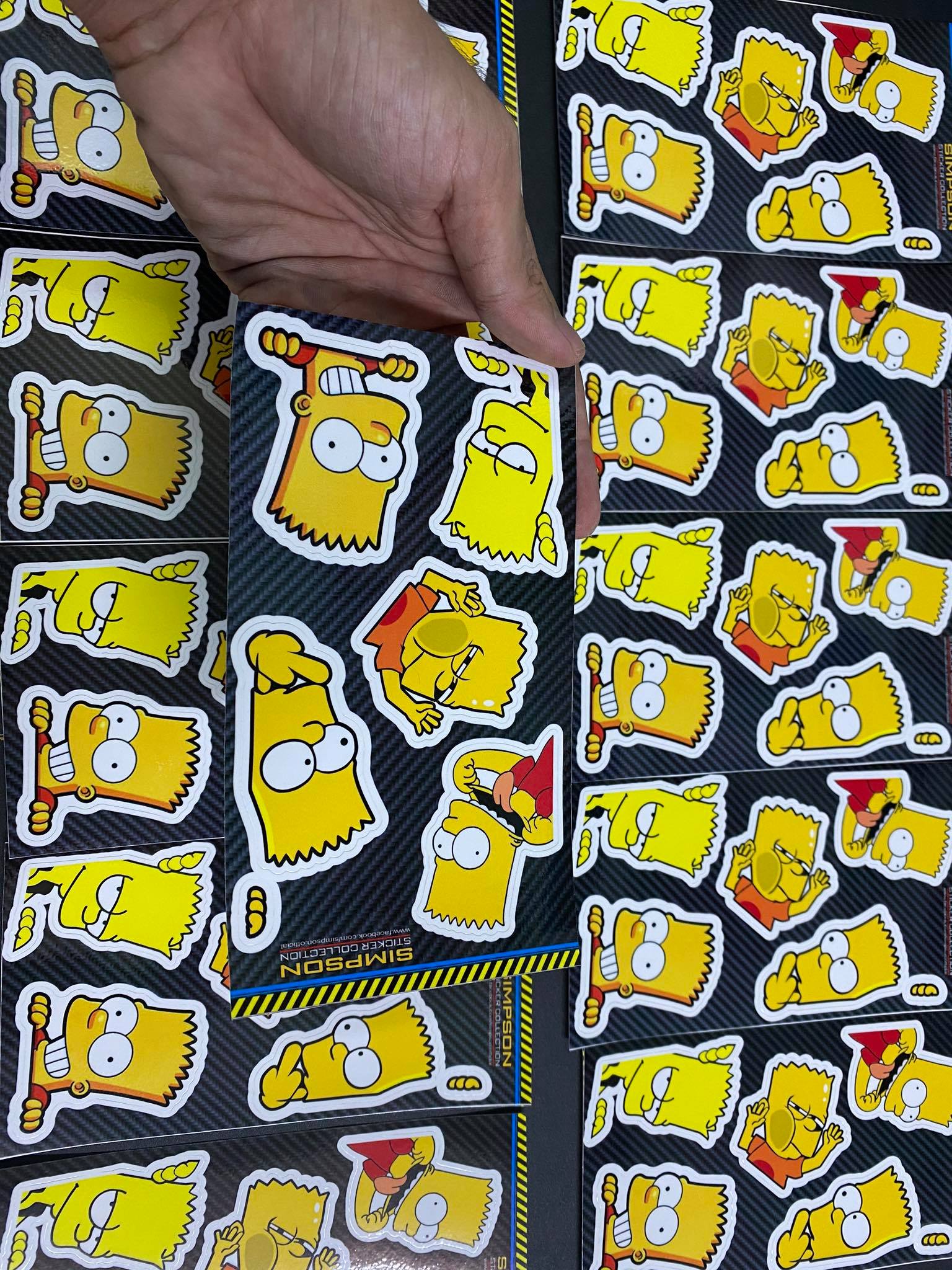 [HCM]STIKER TẤM CHỮ NHẬT SIMPSON HÁ MIỆNG