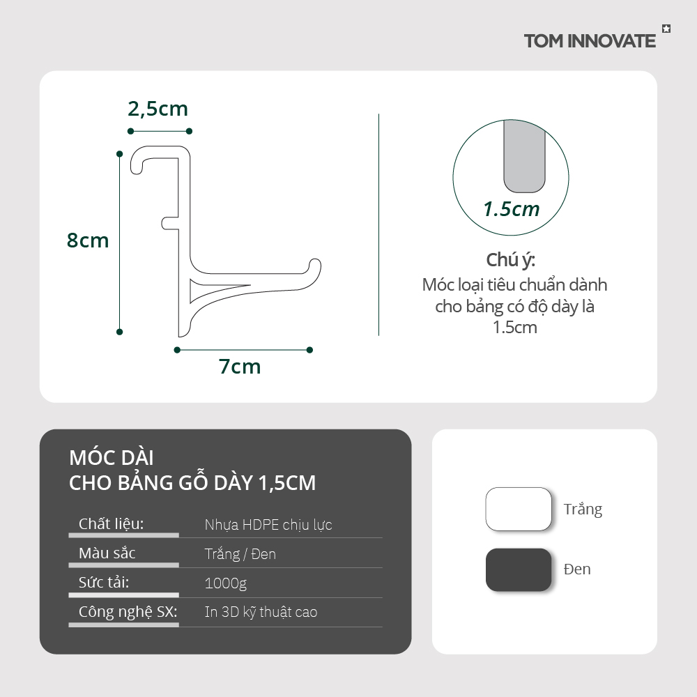 Set 2 móc treo keyboard bảng cài Pegboard