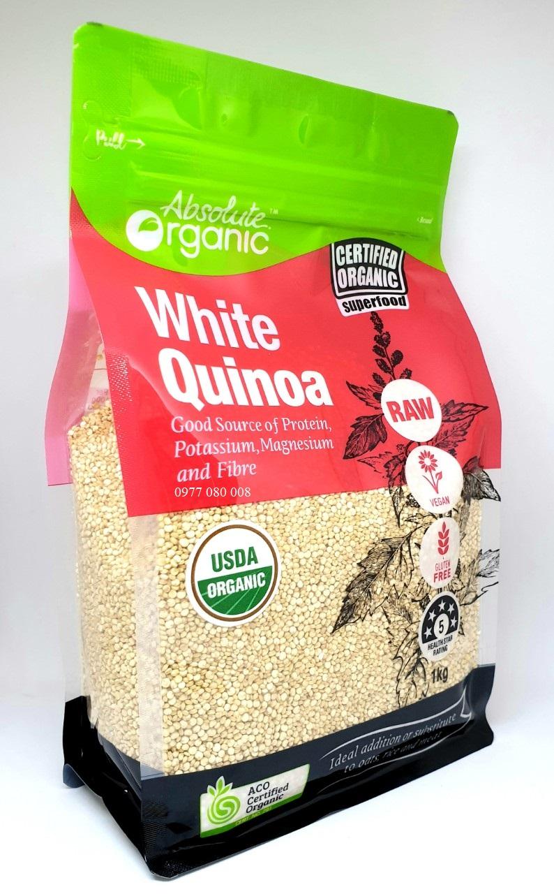 Hạt Diêm Mạch Trắng Absolute Organic White Quinoa 1kg