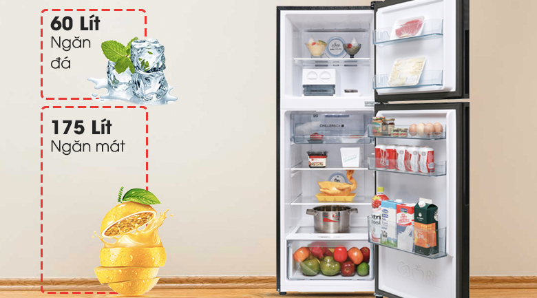 [TRẢ GÓP 0%] Tủ lạnh LG Inverter 264 lít GV-D262BL (Giá áp dụng giao tại HN, HCM& các tỉnh liên hệ shop)