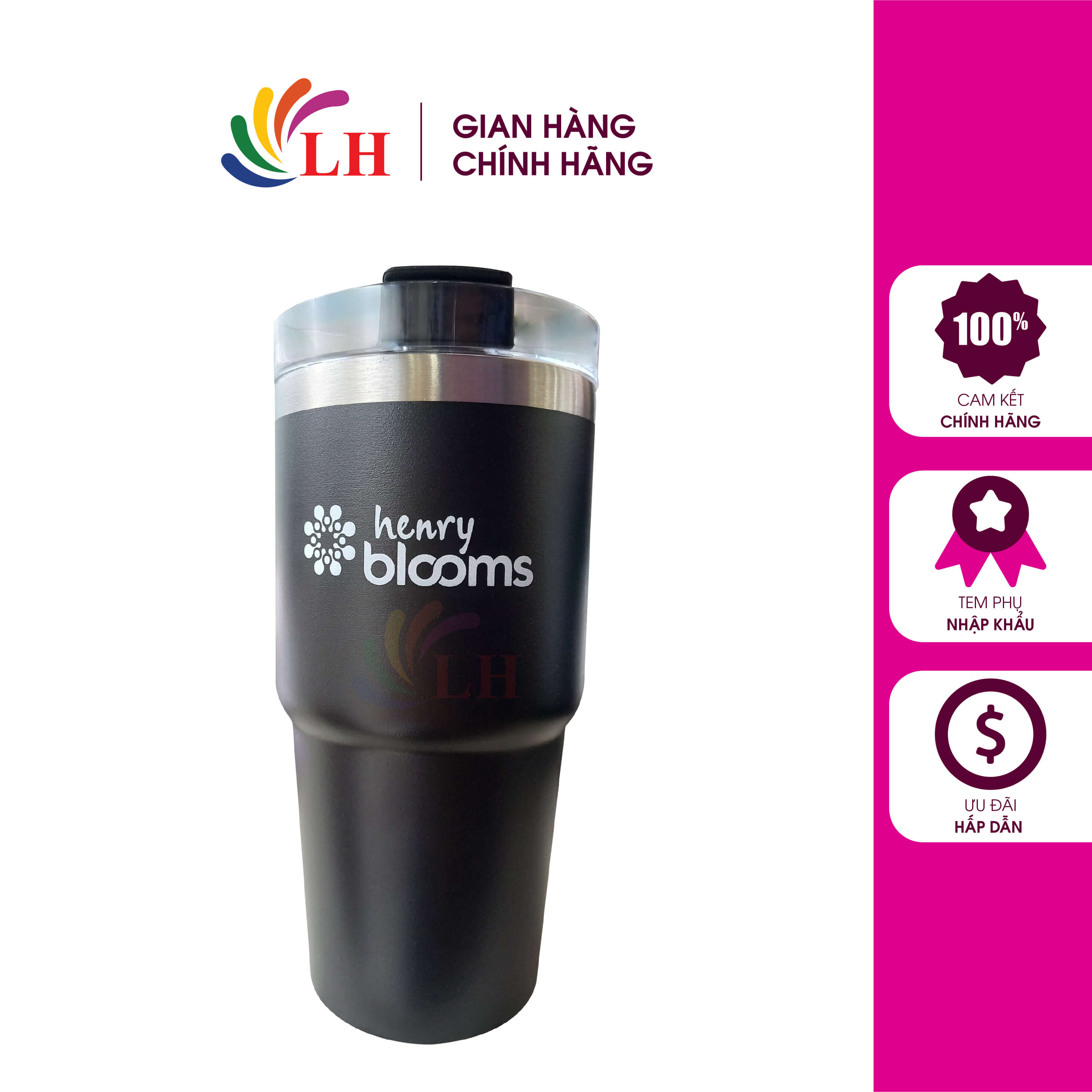 [HB GIFT] Ly giữ nhiệt Henry Blooms (590ml)