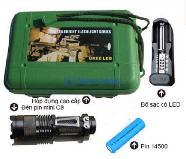 Đèn pin siêu sáng mini sk68 creeq5 nhỏ gọn
