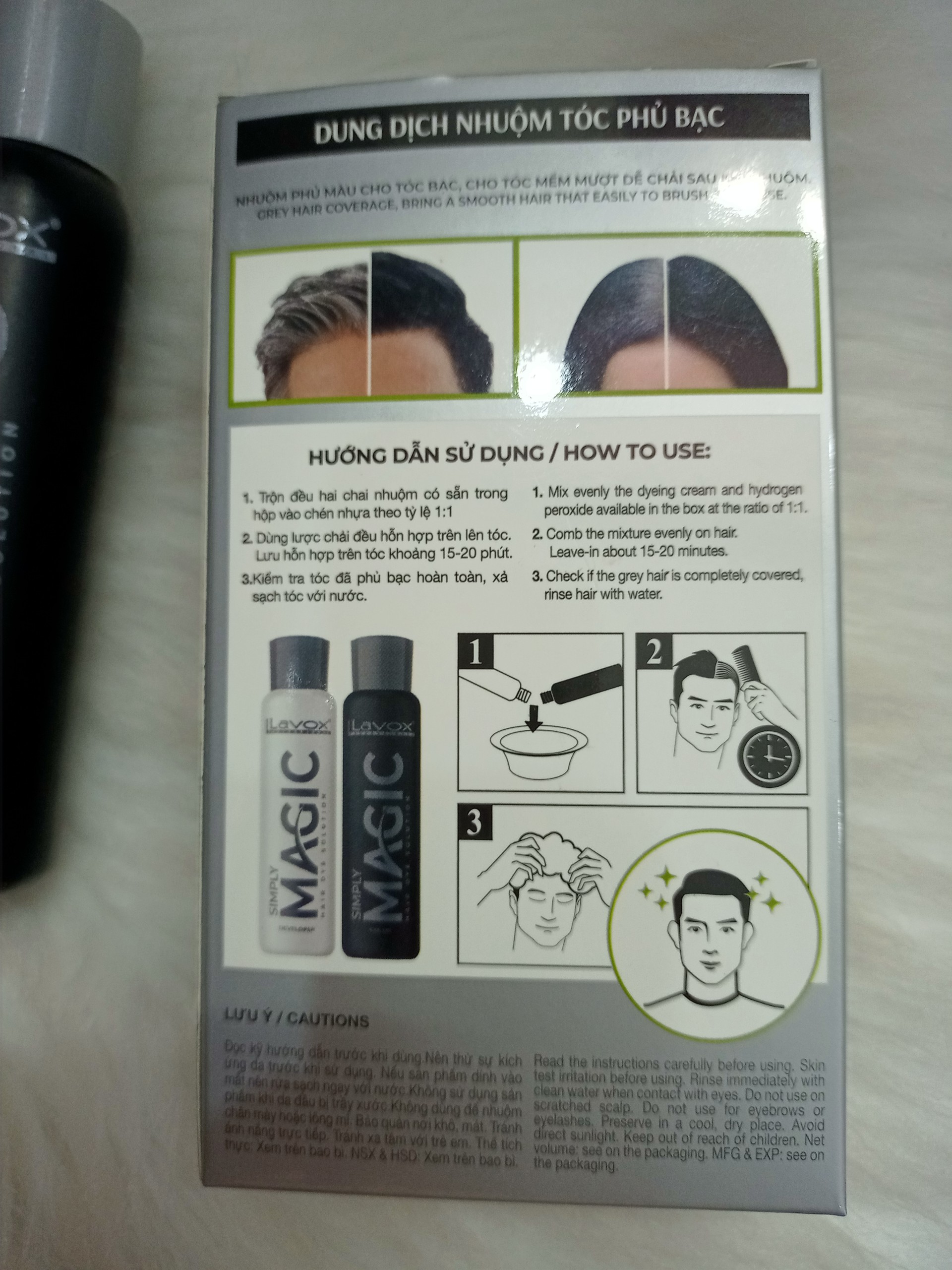 Nhuộm tóc  phủ bạc Magic