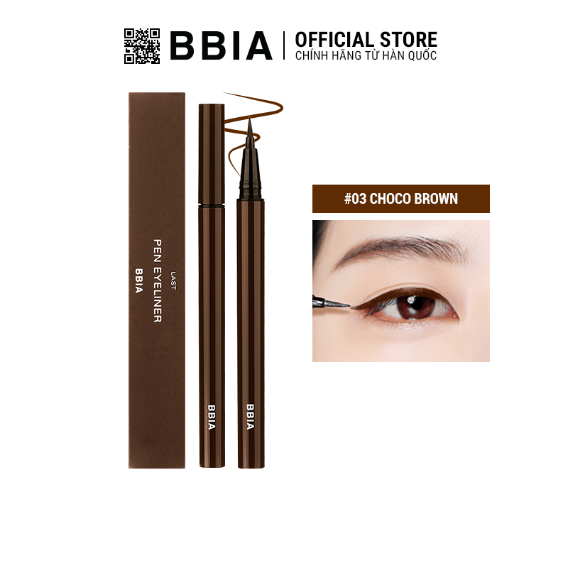 Kẻ mắt nước đều màu, chống nước, dễ tẩy trang BBIA Last Pen Eyeliner 0.6g