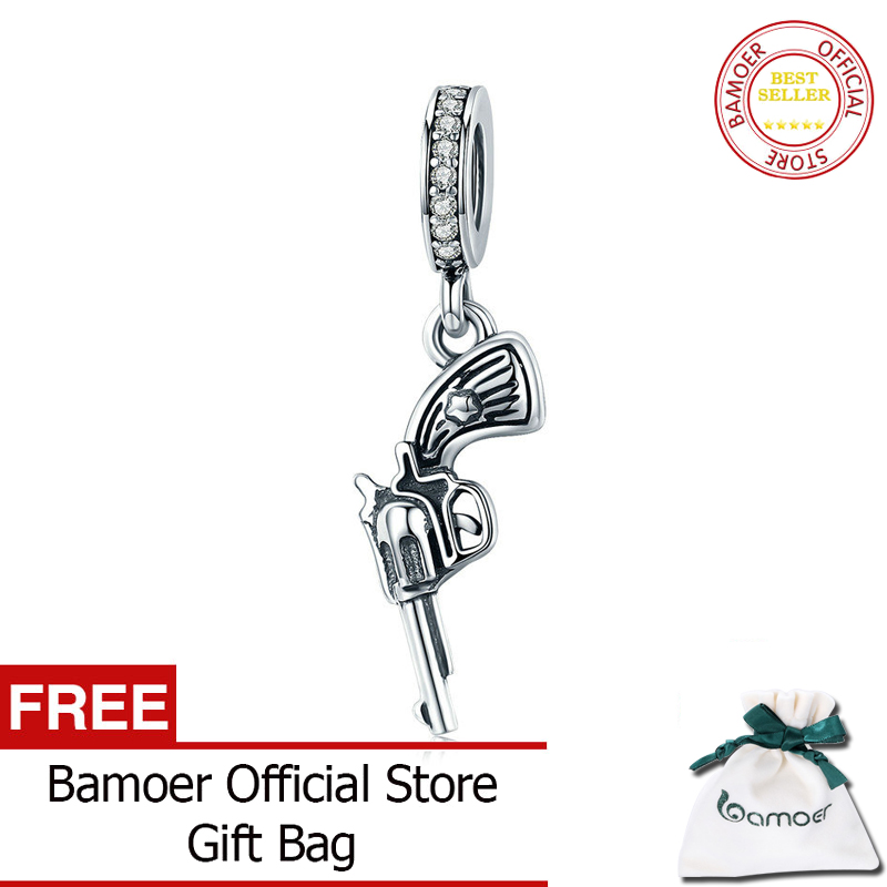 BAMOER 100% Real 925 Sterling Silver Vintage Pendant Charm fit Women Charm Bracelet DIY Beads Jewelry SCC508