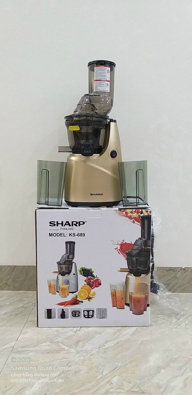 Máy ép chậm Sharp KS-689, máy ép hoa quả chậm sharp ks 689, máy ép chậm sharp ks689, máy ép trái cây sharp