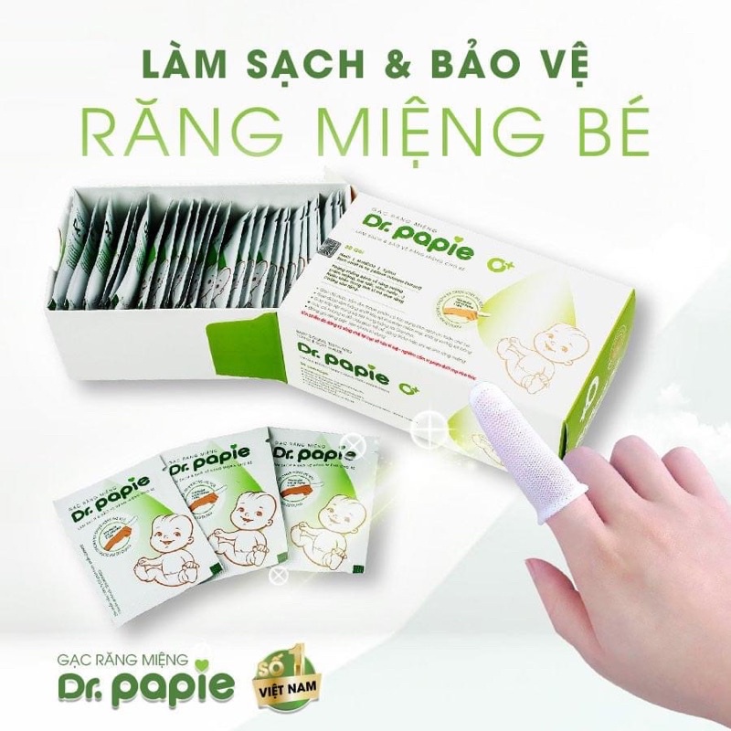 Gạc Rơ Lưỡi Dr Papie Vệ Sinh Răng Miệng Cho Bé
