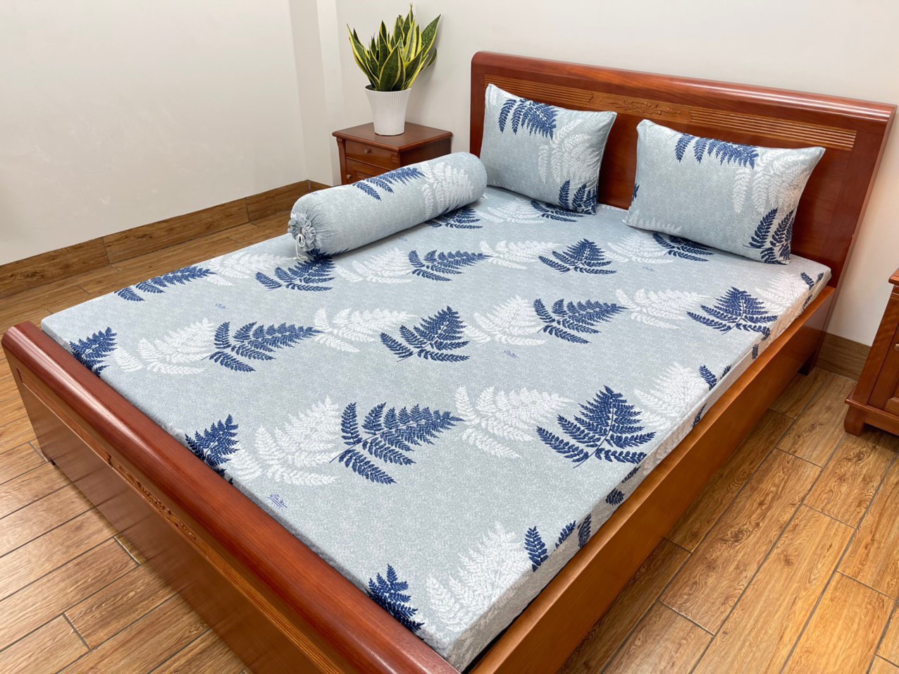 Bộ ga thun lạnh Hàn Quốc cao cấp (1 ga + 3 vỏ gối ) mịn thoáng mát (1m8 x 2m)