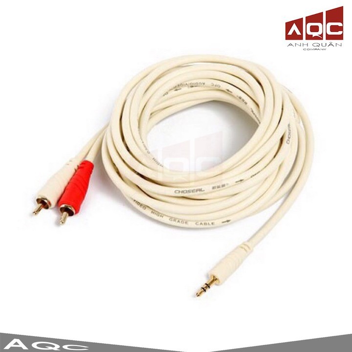Dây loa choseal đầu 3,5mm ra 2 đầu av