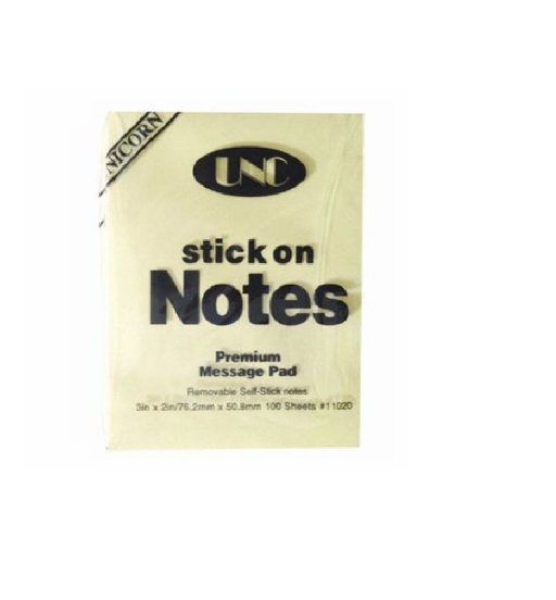 Giấy note vàng UNC 2x3 inches - 3 xấp