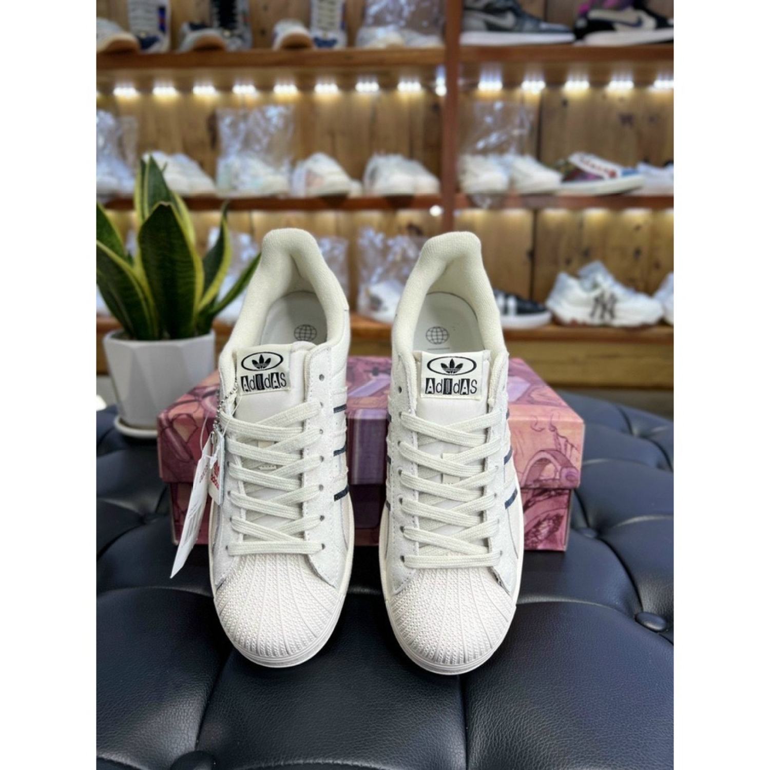 Giày thể thao sneaker Sò nỉ xám  - Full box