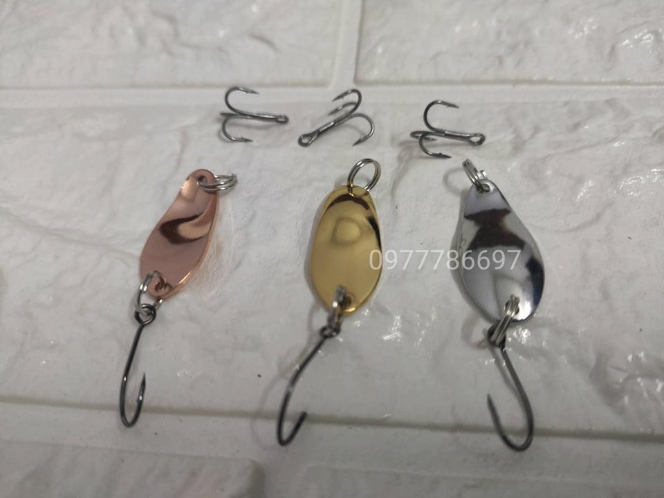 combo 3 mồi thìa 2.2g kèm lưỡi 3 tiêu