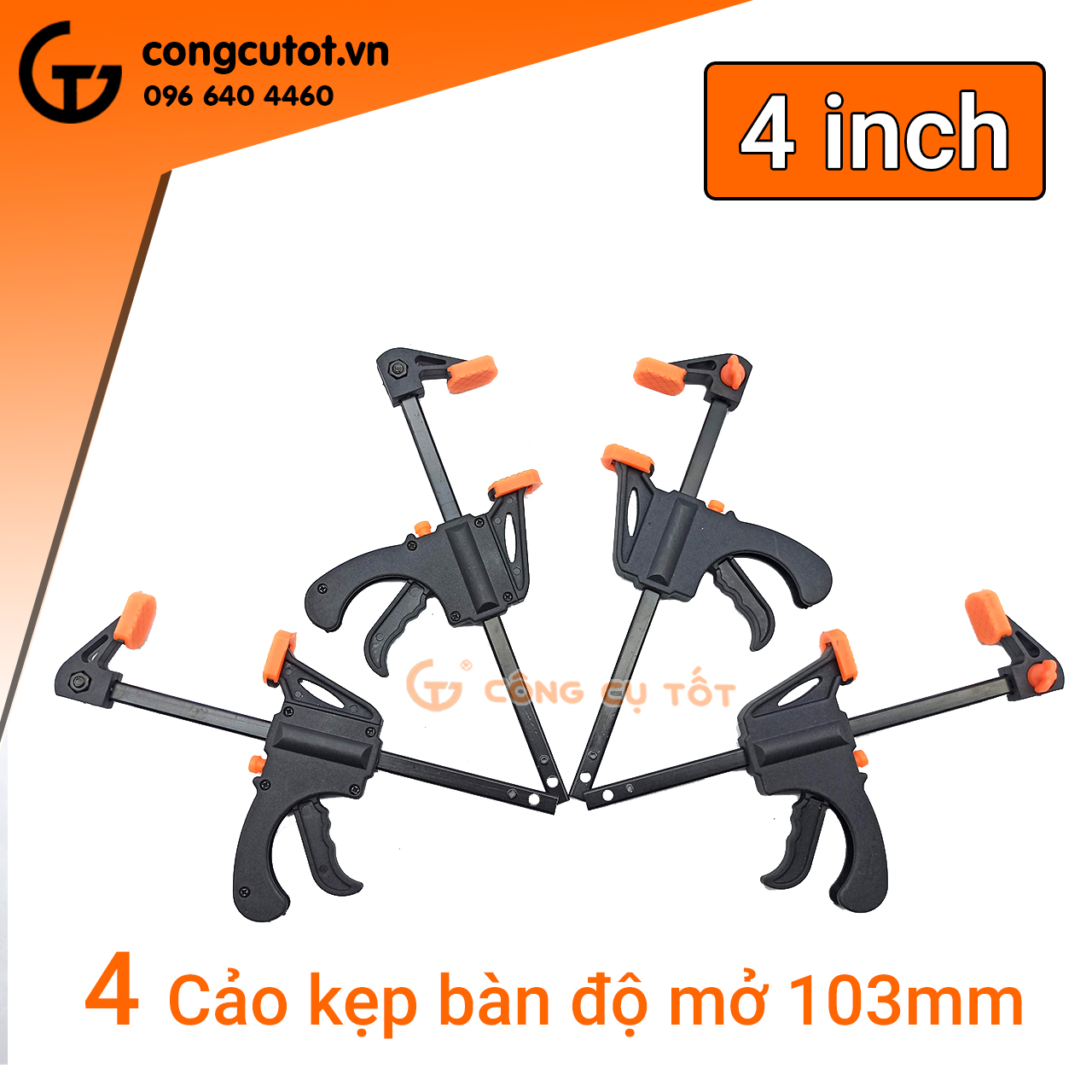 Combo 4 chiếc cảo kẹp nhanh độ mở 103mm